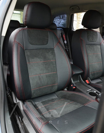 Maßgefertigte Sitzbezüge für Opel Corsa D (2006–2014), Lederoptik