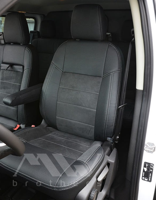 Maßgeschneiderte Sitzbezüge für Ford Transit Custom (2012–2023), Lederoptik