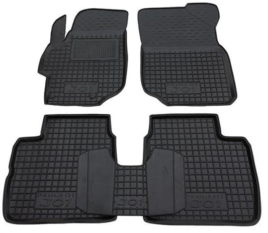 Set tappetini di gomma su misura per Peugeot 301 (2012-oggi)