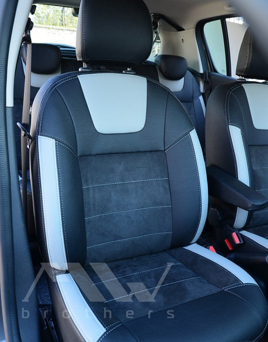 Set coprisedili su misura per Dacia / Renault Sandero II (2012–2022), Leather Style