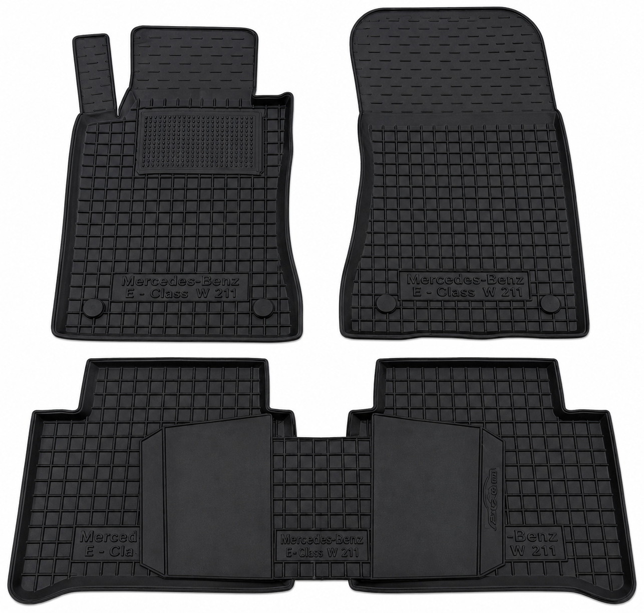 Set tappetini di gomma su misura per  Mercedes-Benz E-Class (W211) (2002-2009)