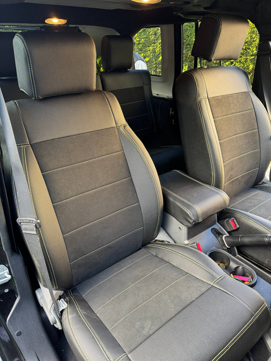 Passgenauer Sitzbezugsatz für Jeep Wrangler JK (2008–2018), Lederoptik