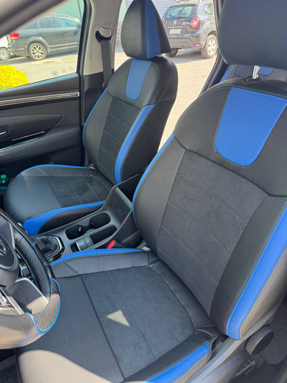 Maßgefertigtes Sitzbezugsset für Hyundai Tucson 4 (NX4) Hybrid (2020–heute), Leder-Look