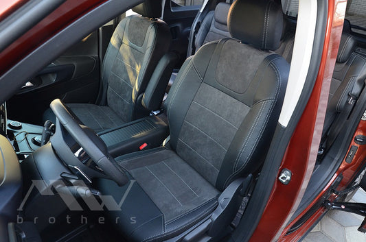 Maßgefertigte Sitzbezüge für Peugeot Rifter (ab 2018), Lederoptik