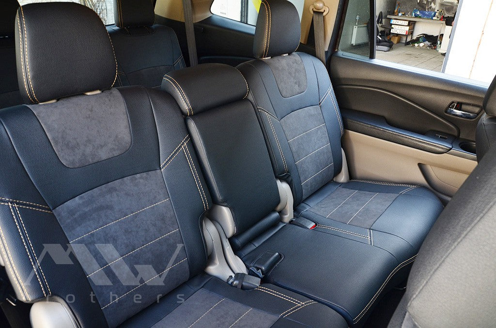 Passgenaue Sitzbezüge für Honda Pilot 3 (2015–2022), Lederoptik