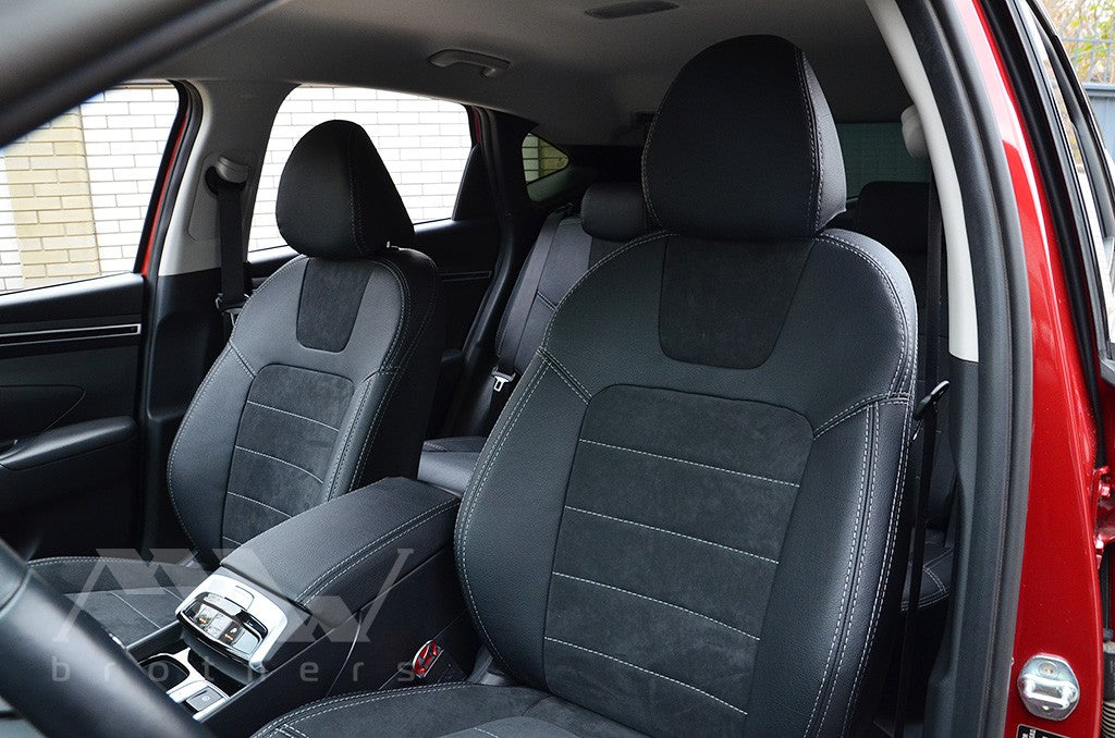 Set coprisedili su misura Hyundai Tucson IV (NX4) Hybrid (2020–oggi), Leather Style