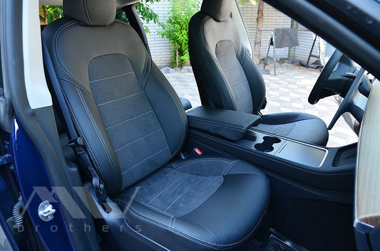 Maßgefertigte Sitzbezüge für Tesla Model Y (ab 2020), Lederoptik