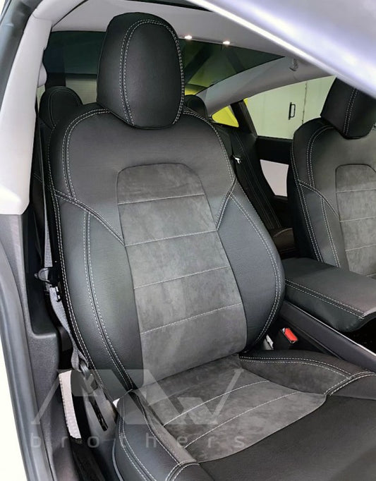 Maßgefertigte Sitzbezüge für Tesla Model 3 (ab 2017), Lederoptik