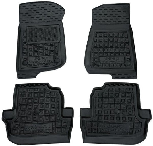 Set tappetini di gomma su misura per Jeep Wrangler (2017-oggi)