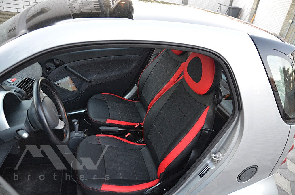 Set coprisedili su misura per Mercedes-Benz Smart Fortwo 1 (450) (1998-2007), Leather Style
