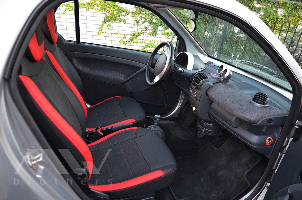 Set coprisedili su misura per Mercedes-Benz Smart Fortwo 1 (450) (1998-2007), Leather Style