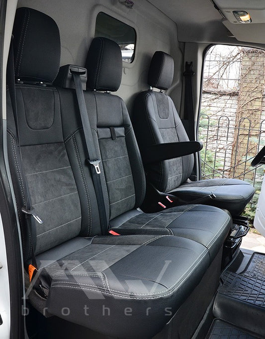 Maßgeschneiderte Sitzbezüge für Ford Transit 7 (V363) (ab 2014), Lederoptik