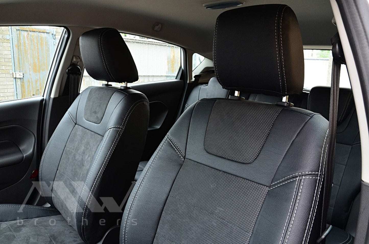 Set coprisedili su misura per Ford Fiesta (Mk7) (2008-2019), Leather Style