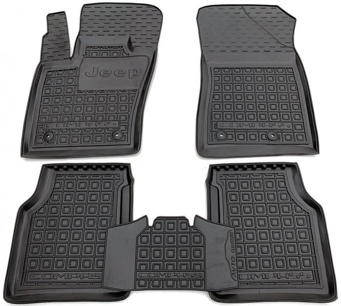 Set tappetini di gomma su misura per Jeep Compass (2016-2025)