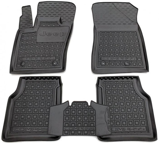 Set tappetini di gomma su misura per Jeep Compass (2016-2025)