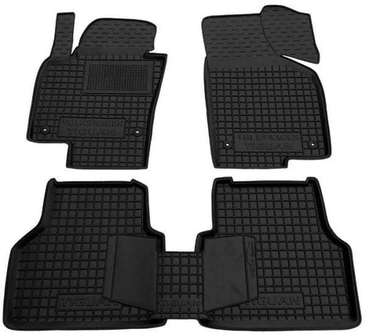 Set tappetini di gomma su misura per Volkswagen Tiguan 1 (2007–2018)