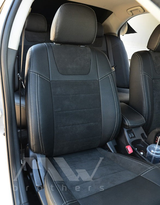 Passgenauer Sitzbezugsatz für Mitsubishi Lancer X 2L (2007–2019), Lederoptik