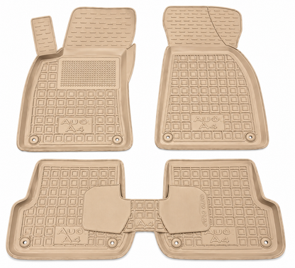 Tappetini di gomma su misura Audi A4 B6 2000-2006 - colore Beige
