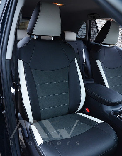 Passgenaue Sitzbezüge für Toyota Rav4 5 Hybrid (2018–2025), Lederoptik