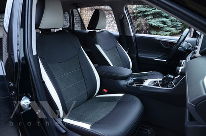 Passgenaue Sitzbezüge für Toyota Rav4 5 Hybrid (2018–2025), Lederoptik