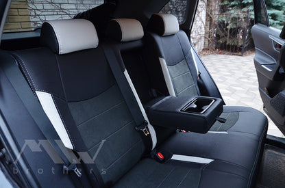 Passgenaue Sitzbezüge für Toyota Rav4 5 Hybrid (2018–2025), Lederoptik