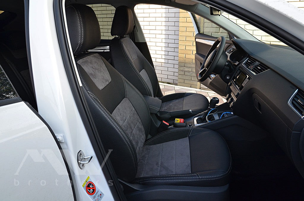Set coprisedili su misura per  Skoda Octavia A7 Ambition, Elegance (2013-2016), Leather Style