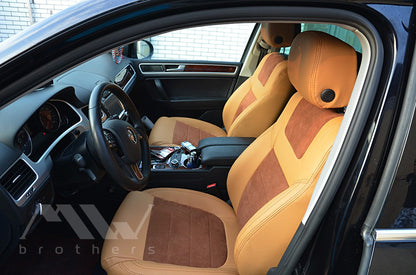 Set coprisedili su misura per Volkswagen Touareg II Life, TDI (2011-2018), Leather Style