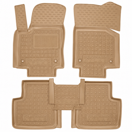 Set tappetini di gomma su misura per Volkswagen Atlas (Teramont) (2017-2024)