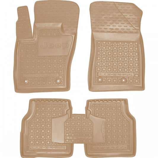 Set tappetini di gomma su misura per Jeep Compass (2016-2025)