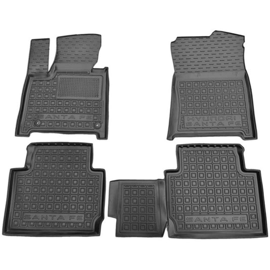 Set tappetini di gomma su misura per Hyundai Santa Fe V (2023 in poi) 5 posti