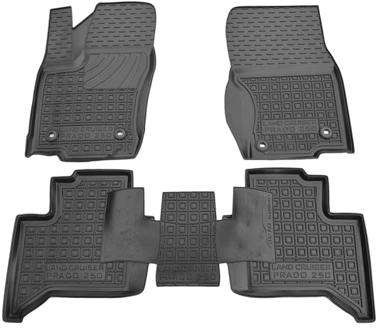Set tappetini di gomma su misura per Toyota Land Cruiser Prado 250 (2024 in poi)