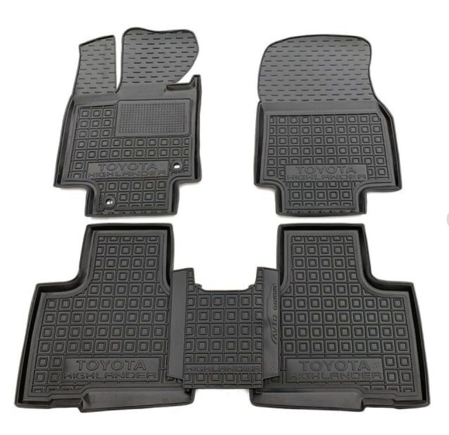 Set tappetini di gomma su misura per Toyota Highlander 4 (2020-oggi)