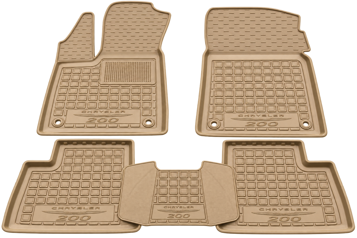 Set tappetini gomma su misura Chrysler 200 2014-2017 Beige