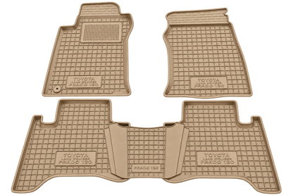 Set tappetini di gomma su misura per  Toyota Land Cruiser Prado 120 (2002-2009)