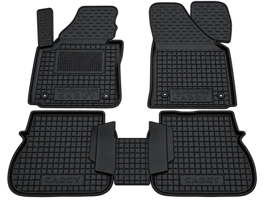 Set tappetini di gomma su misura per Volkswagen Caddy 3 (2K) (2003-2015)