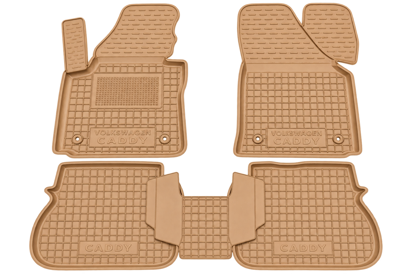 Set tappetini di gomma su misura per Volkswagen Caddy 3 (2K) (2003-2015)