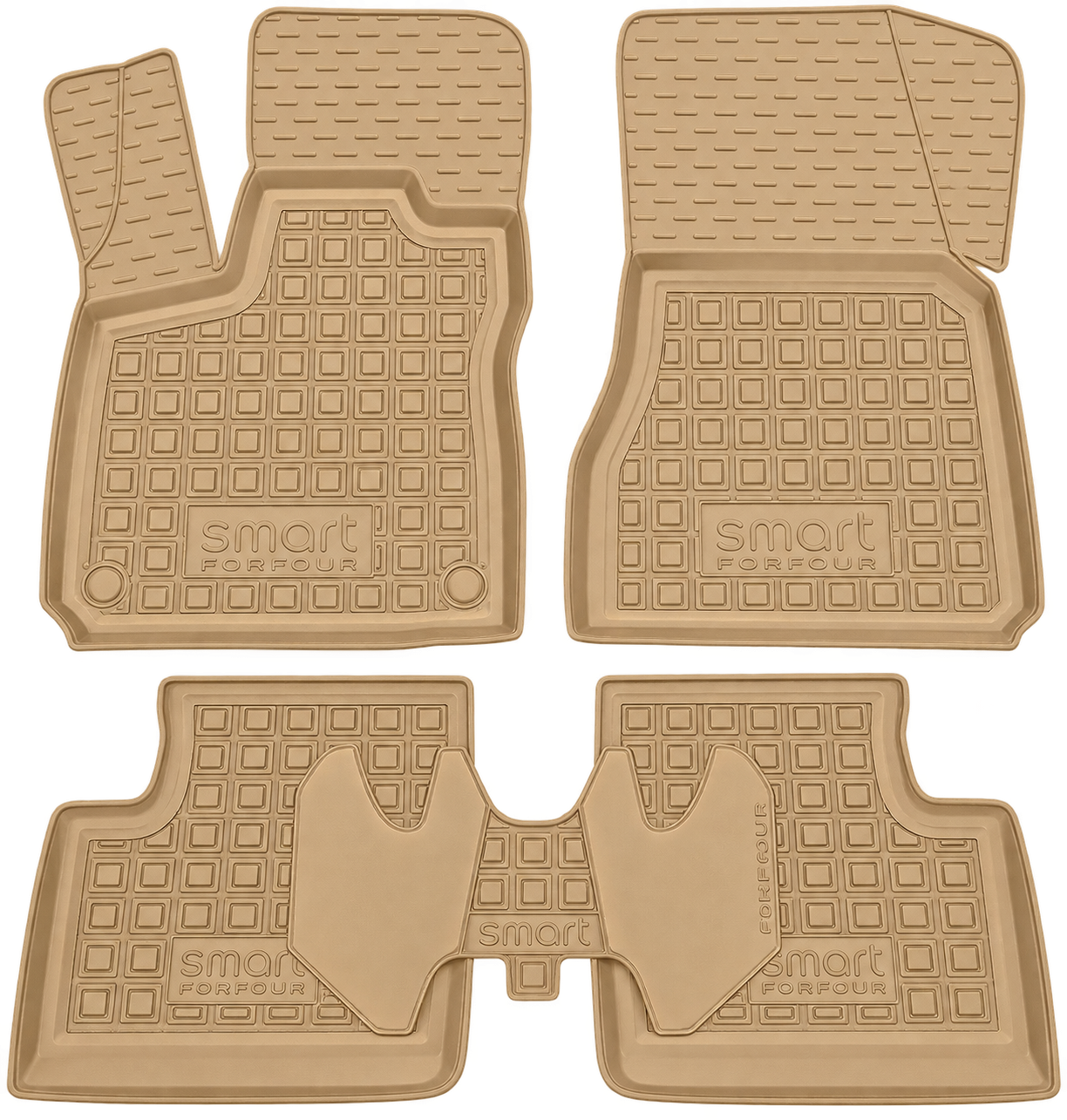 Set tappetini di gomma su misura per Smart Forfour (453) (2014-2020)