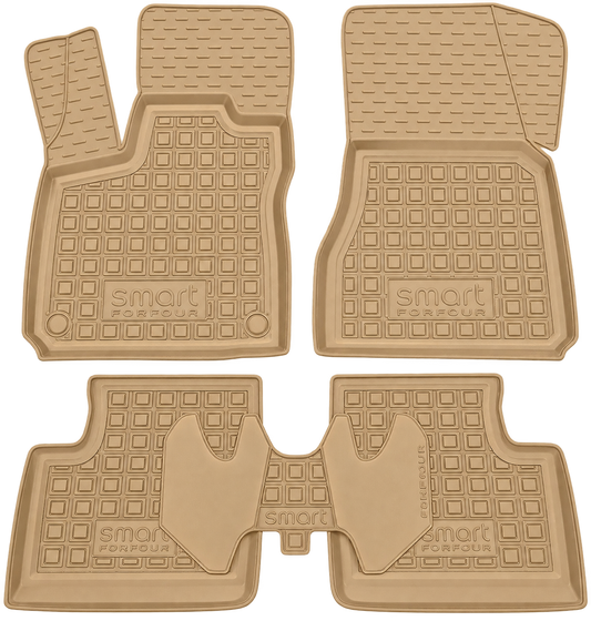 Set tappetini di gomma su misura per Smart Forfour (453) (2014-2020)