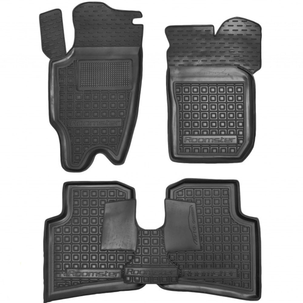 Set tappetini di gomma su misura per Skoda Roomster I (2006–2015)