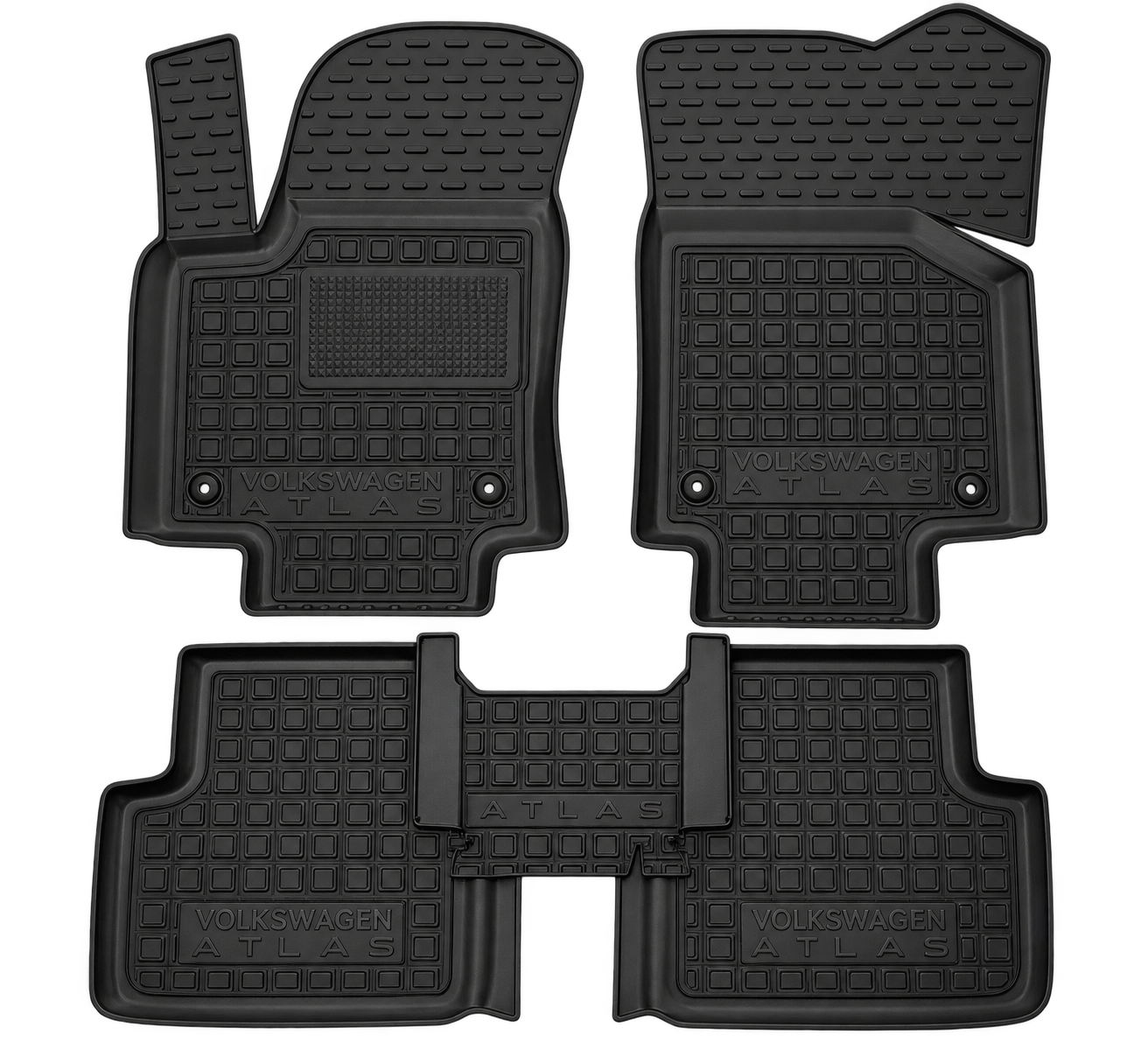 Set tappetini di gomma su misura per Volkswagen Atlas (Teramont) (2017-2024)
