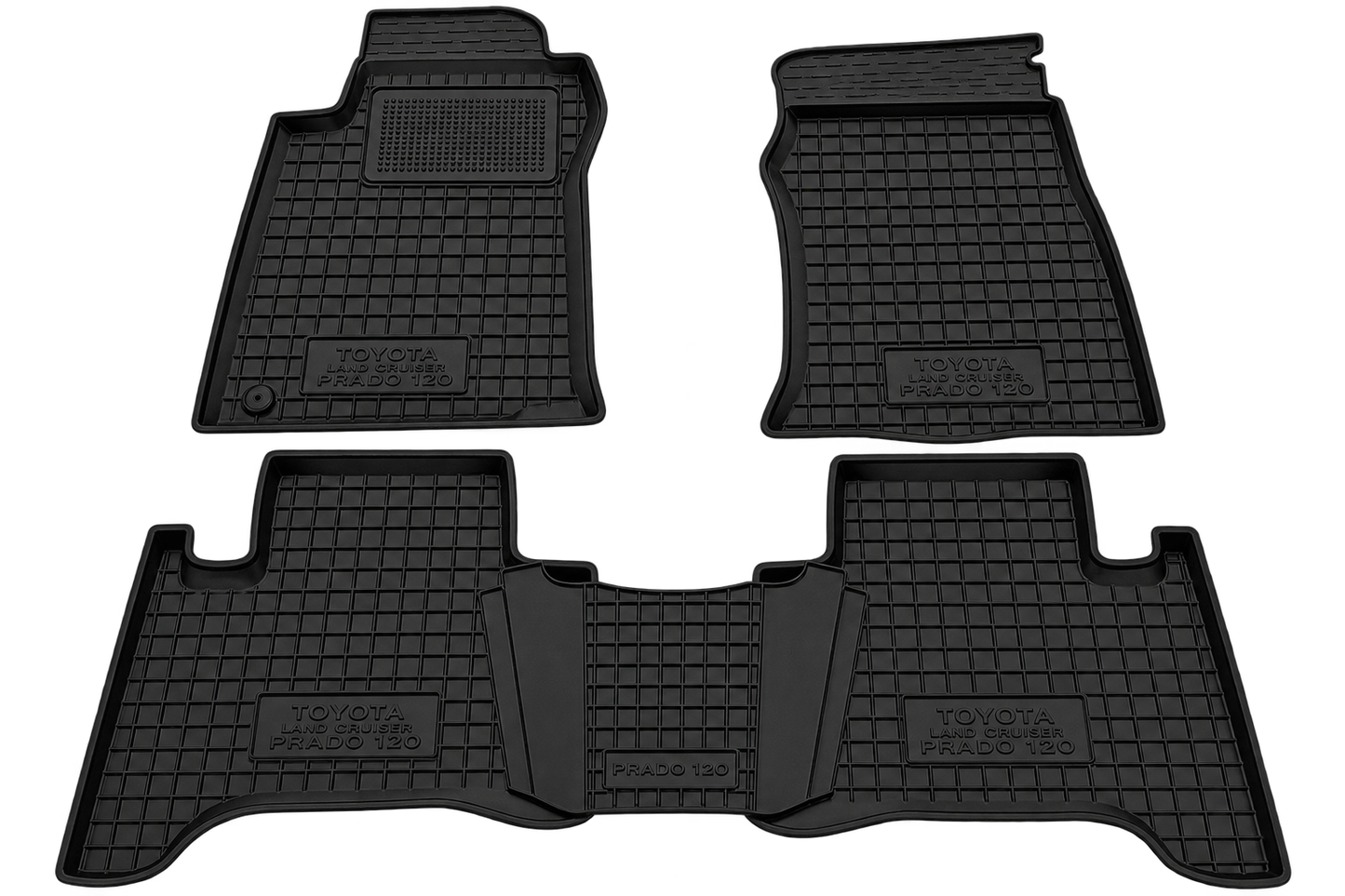 Set tappetini di gomma su misura per  Toyota Land Cruiser Prado 120 (2002-2009)