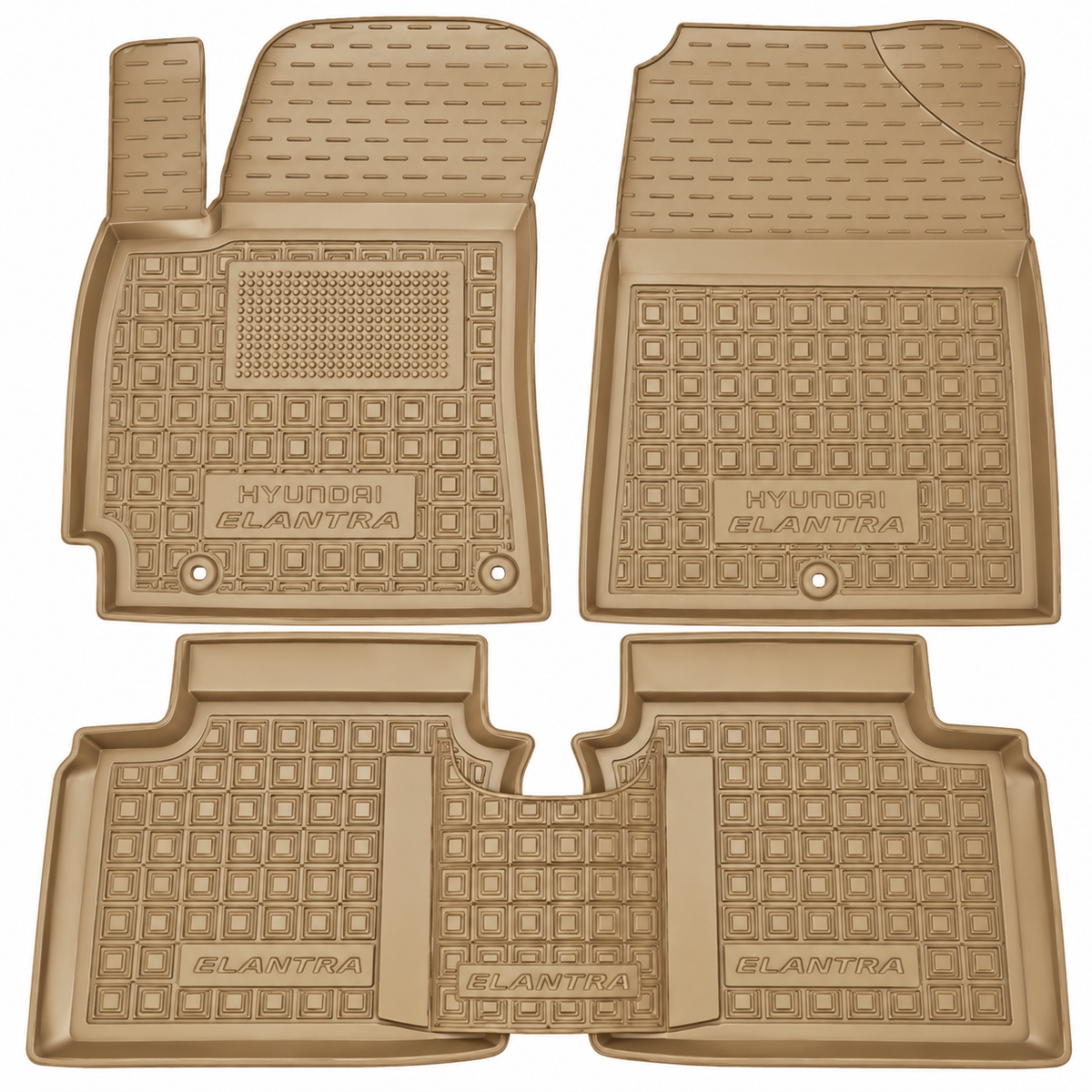 Set tappetini di gomma su misura pert Hyundai Elantra 6 AD (2016-2020)