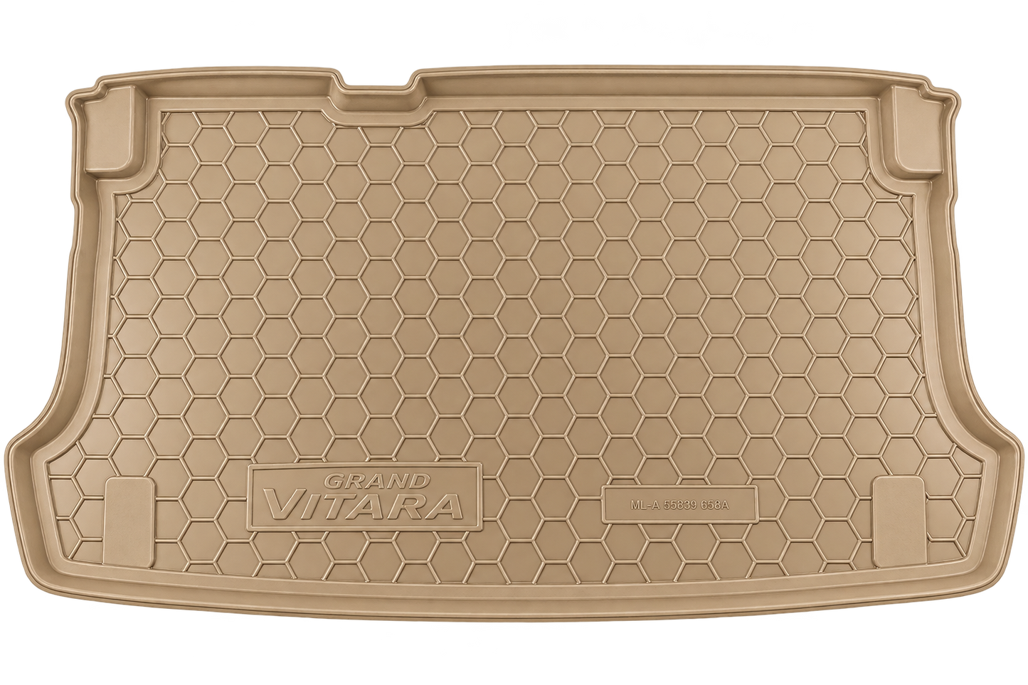 Tappetino di gomma su misura per bagagliaio Suzuki Grand Vitara (2005-2018) - Beige