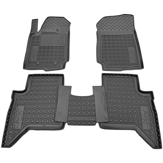 Set tappetini di gomma su misura per Ford Ranger 4 (2018-2022)